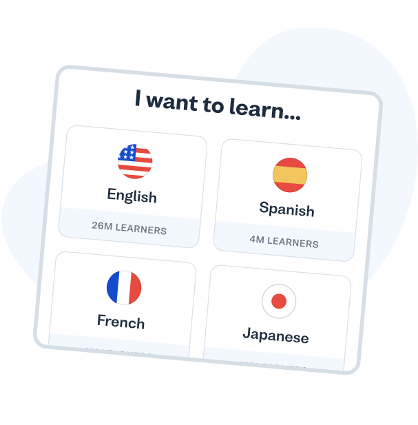 Choose a language to learn with Busuu
